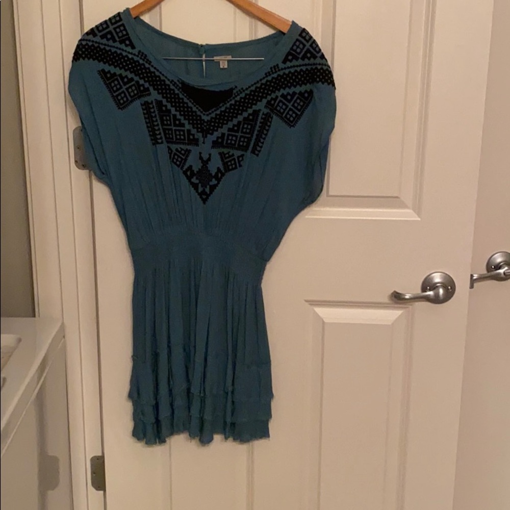 Teal Flirty Sundress